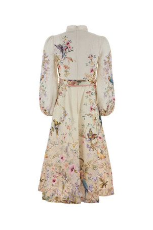Printed linen Ribellion dress ZIMMERMANN (9143DC261)