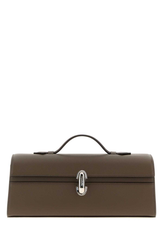 Mud leather Slim Symmetry handbag SAVETTE (H01426)