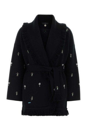 Black wool Dance With Me cardigan ALANUI (LWHB064E26KNI0081084)