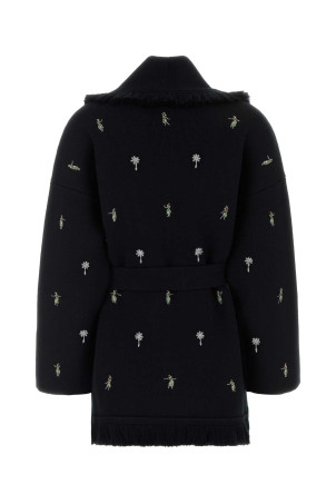 Black wool Dance With Me cardigan ALANUI (LWHB064E26KNI0081084)