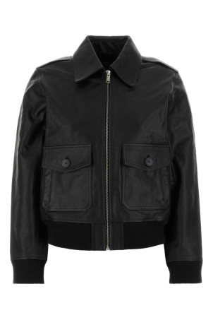 Black leather Gaelle jacket Black A.P.C. (PXCDGF32052)