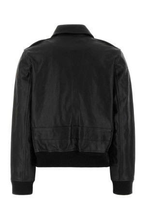 Black leather Gaelle jacket Black A.P.C. (PXCDGF32052)