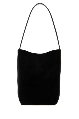 Black suede medium N/S Park bucket bag Black THE ROW (W1313ML25)