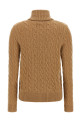 Braided turtleneck sweater Beige