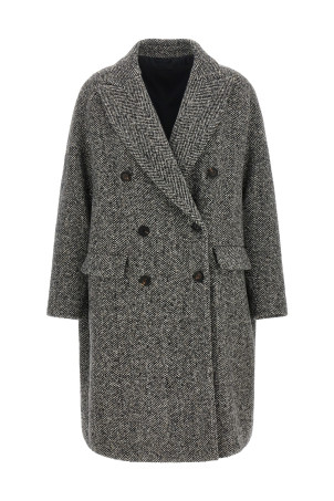 'Dazzling' chevron coat Gray
