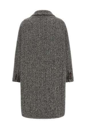 'Dazzling' chevron coat Gray