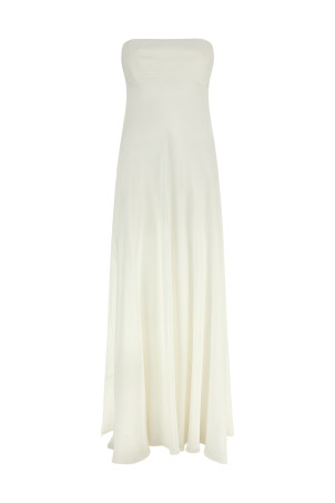 Off-the-shoulder dress White