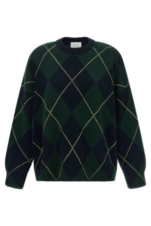 Diamond-shaped crew neck sweater Multicolor