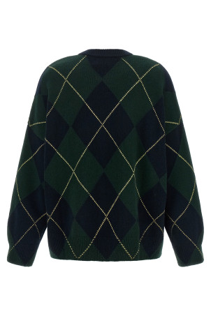 Diamond-shaped crew neck sweater Multicolor