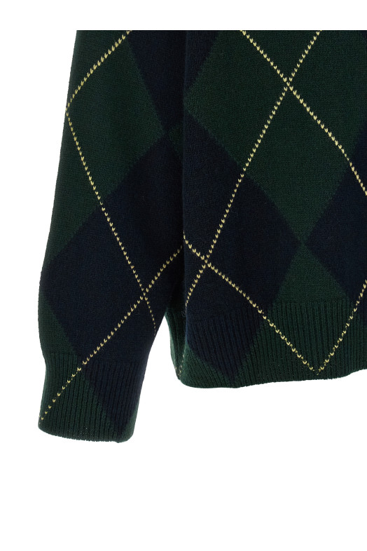 Diamond-shaped crew neck sweater Multicolor