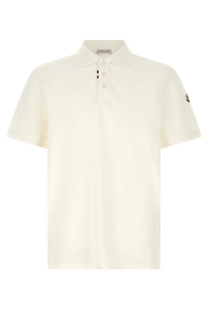 Logo patch polo shirt White