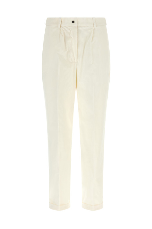 Corduroy pants White