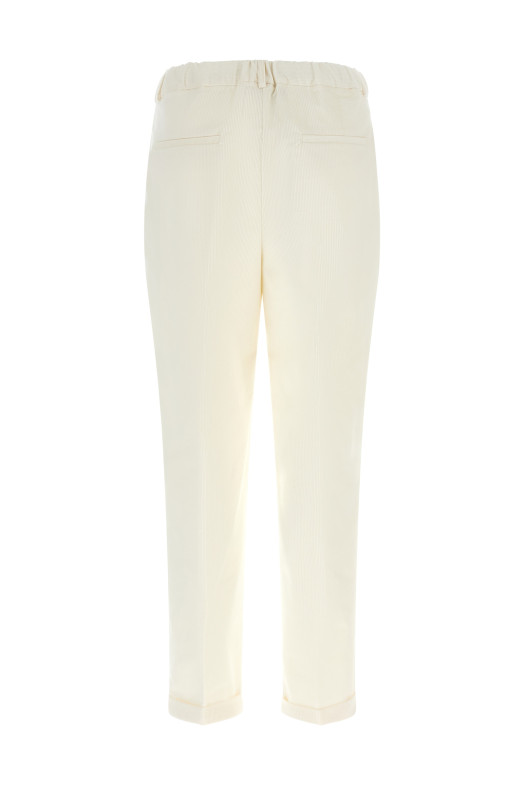 Corduroy pants White