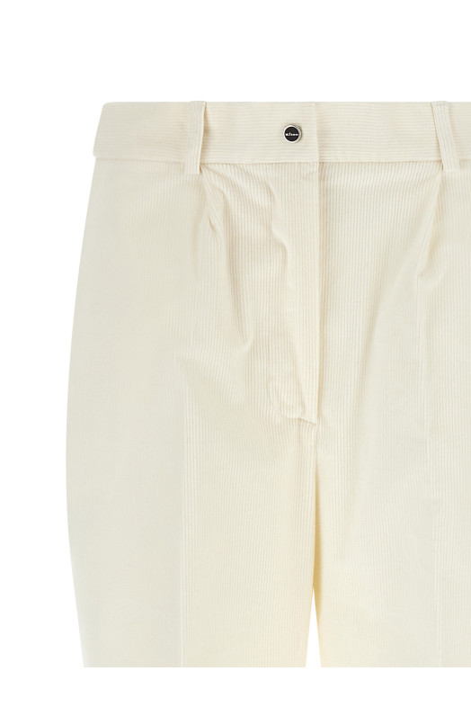 Corduroy pants White