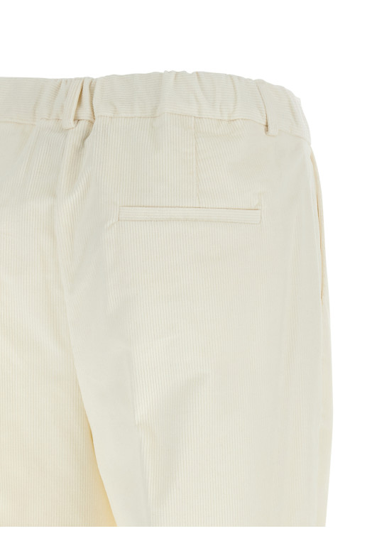 Corduroy pants White