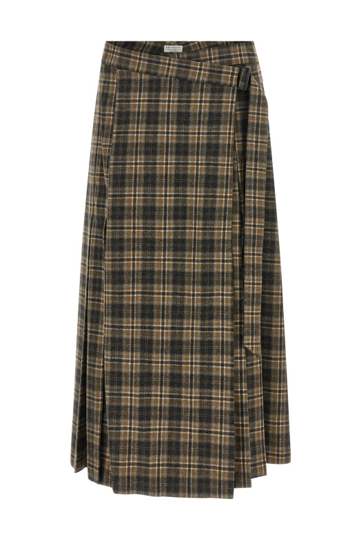 Tartan skirt Brown