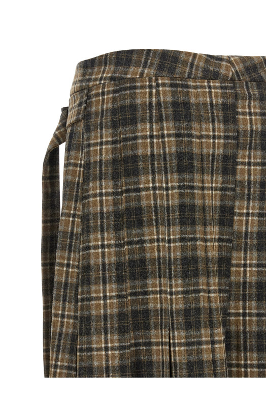 Tartan skirt Brown