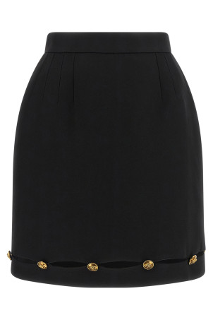 Grain De Poudre wool skirt Black
