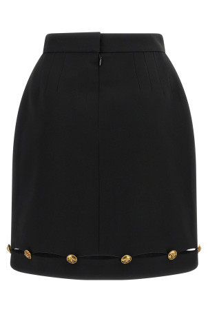 Grain De Poudre wool skirt Black
