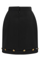 Шерстяная юбка Grain De Poudre, черная VERSACE 10269181A177931B000