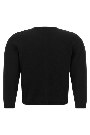Crew-neck cardigan Black