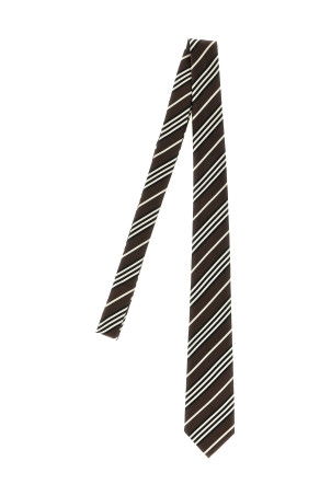 Краватка з діагональними смужками, коричнева SAINT LAURENT A0014Q3Y0022578