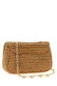 'Raffia bow charm' shoulder bag Beige