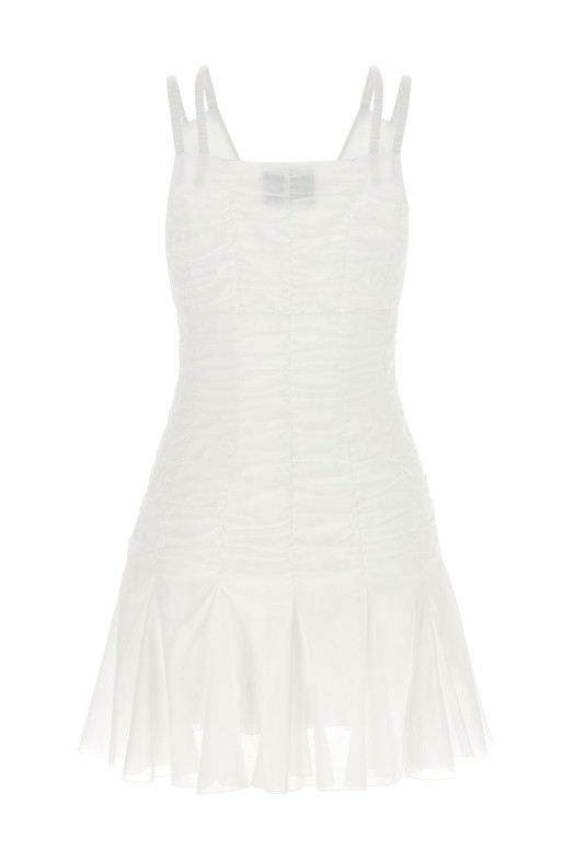 Smock effect dress White