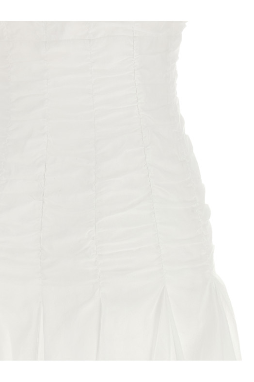 Smock effect dress White
