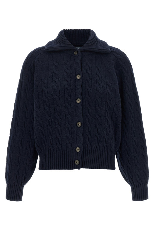 Кардиган с плетением, синий POLO RALPH LAUREN 211B17757001