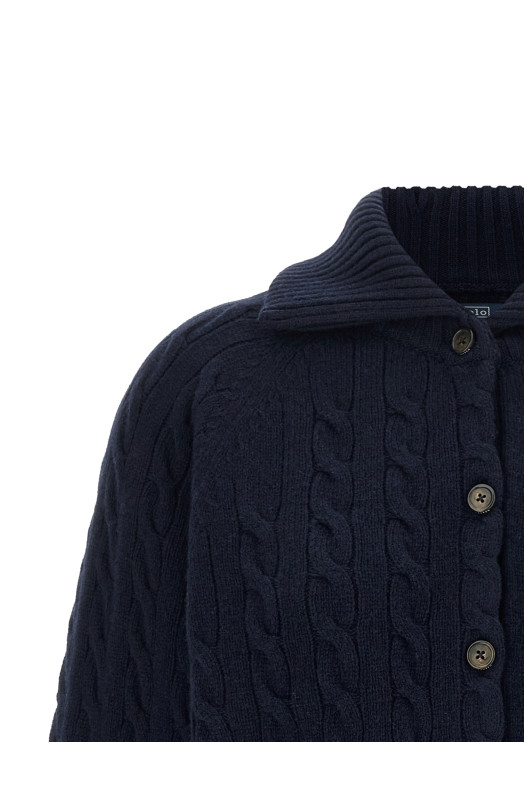 Кардиган с плетением, синий POLO RALPH LAUREN 211B17757001