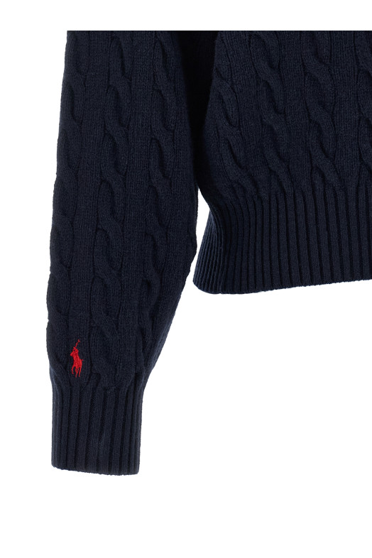 Кардиган с плетением, синий POLO RALPH LAUREN 211B17757001