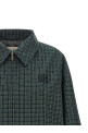 Check cotton blouson Green