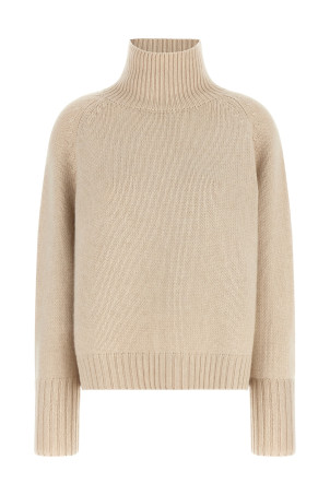 Cashmere turtleneck sweater Beige
