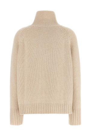 Cashmere turtleneck sweater Beige