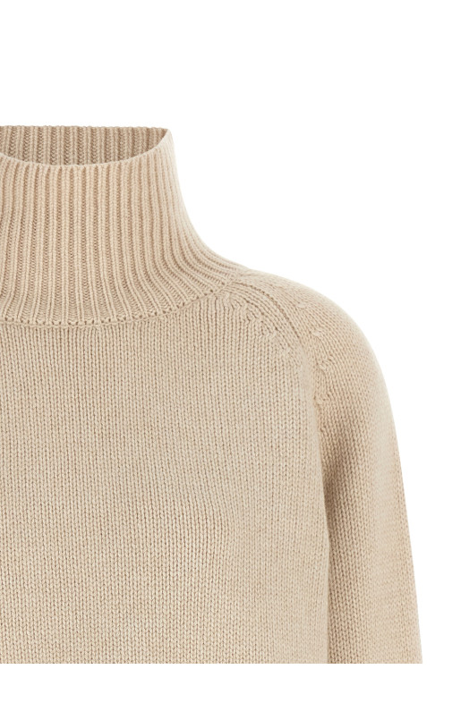 Cashmere turtleneck sweater Beige