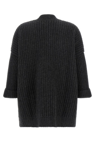Ribbed cardigan Gray