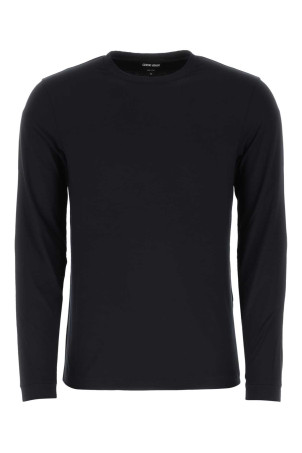 Midnight blue stretch viscose t-shirt GIORGIO ARMANI (3GST51SJP4Z)