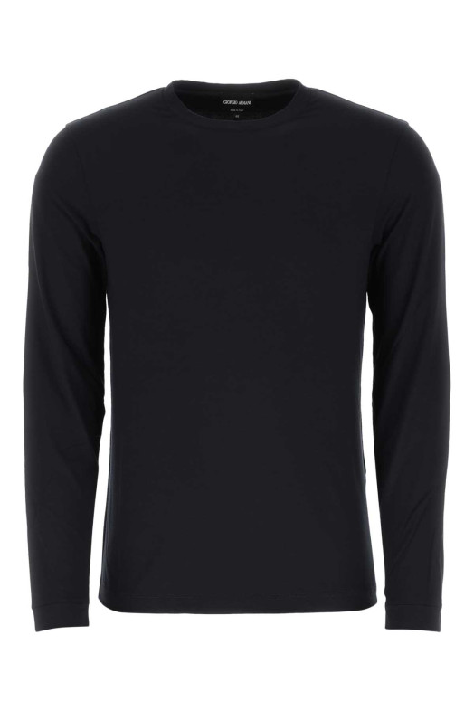 Midnight blue stretch viscose t-shirt GIORGIO ARMANI (3GST51SJP4Z)