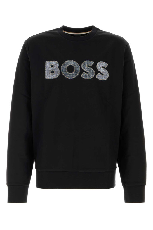 Black cotton sweatshirt BOSS (50565651)