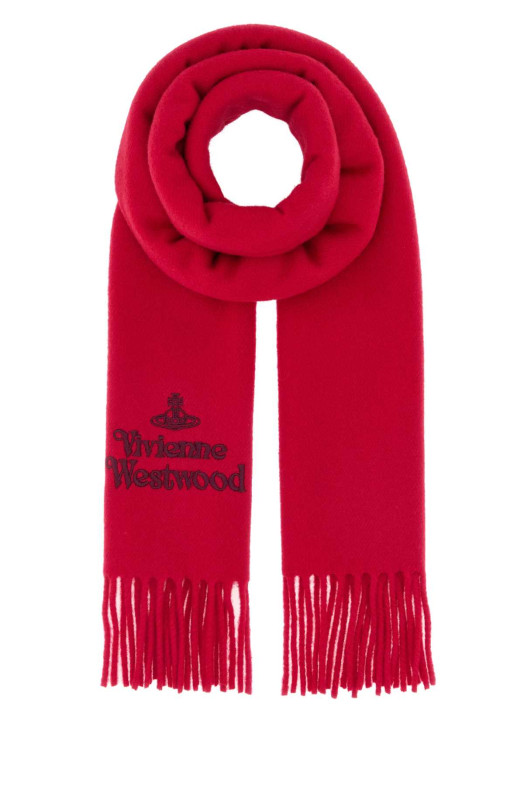 Красный шерстяной шарф VIVIENNE WESTWOOD (81030007W00Q7AAC)