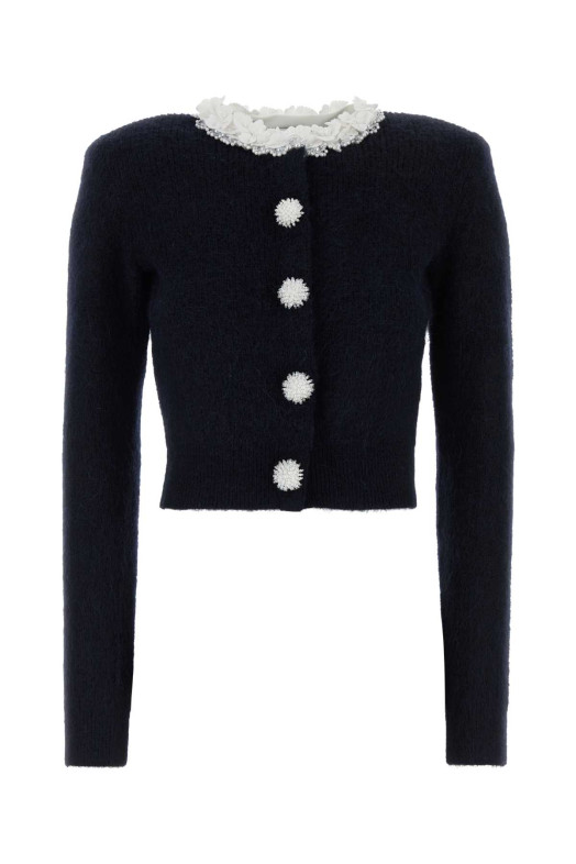 Navy blue knit cardigan Blue SELF PORTRAIT (AW26176TN)