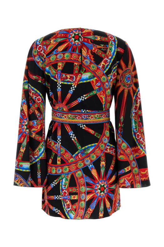 Платье из эластичного крепа с принтом DOLCE & GABBANA (F623ATFSA9U) DOLCE & GABBANA