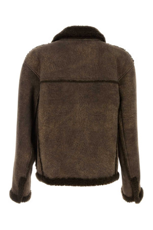 Chocolate shearling jacket GIORGIO ARMANI (GM004412AF30037)