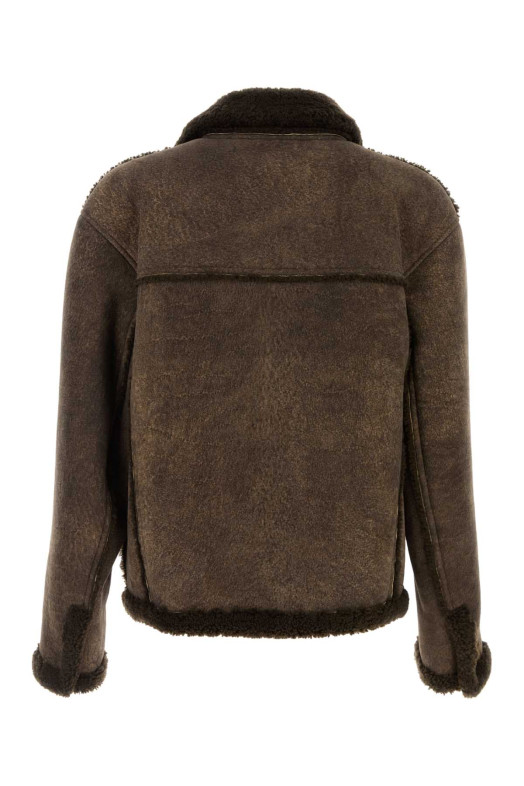 Chocolate shearling jacket GIORGIO ARMANI (GM004412AF30037)