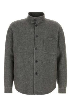 Grey silk blend overshirt GIORGIO ARMANI (GM004453TE23830)