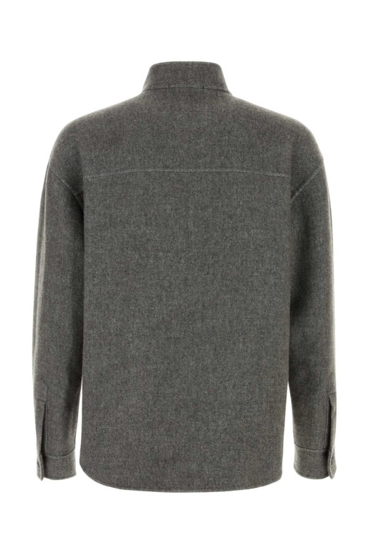Grey silk blend overshirt GIORGIO ARMANI (GM004453TE23830)