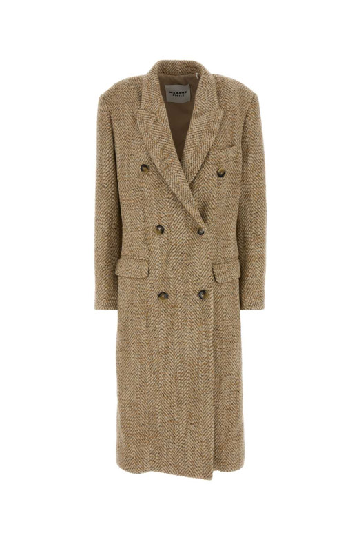 Melange beige knit Pilda coat ISABEL MARANT ETOILE (MA0566FAD3E02E)