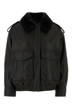 Dark brown leather Russo jacket LOULOU DE SAISON (RUSSO)