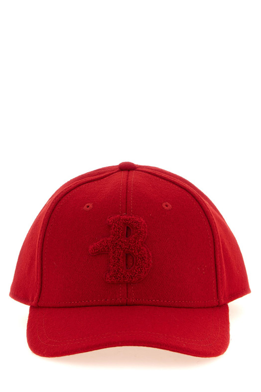 Monogram patch cap Red